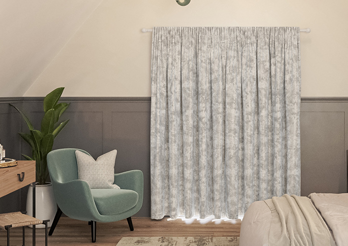 Cyrus Crushed Velvet, Bright Silver - Made to Measure Curtains - Image 7